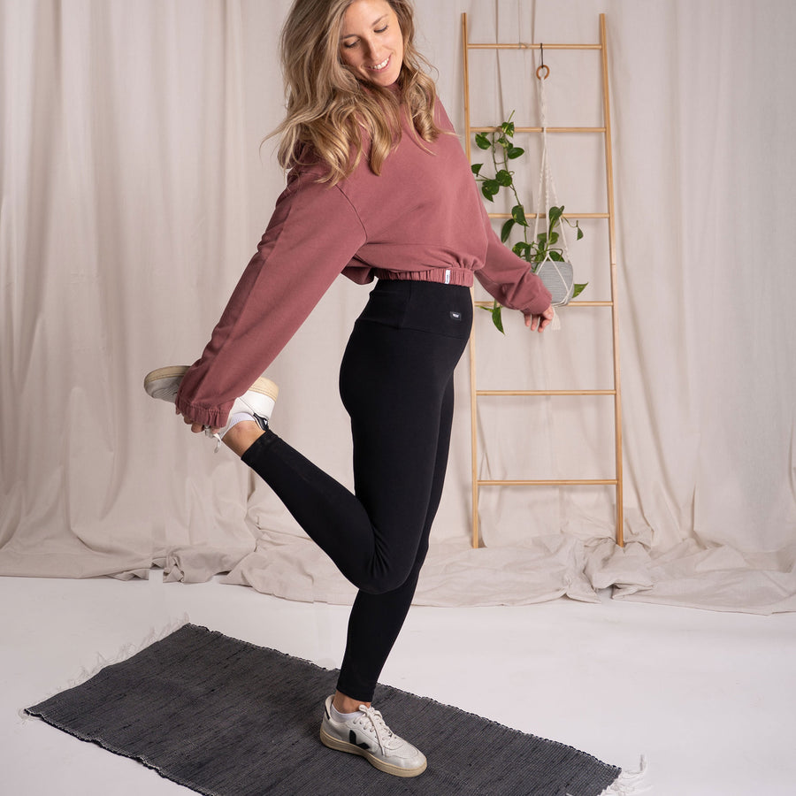 Ivy - Leggins aus Biobaumwolle, Schwarz
