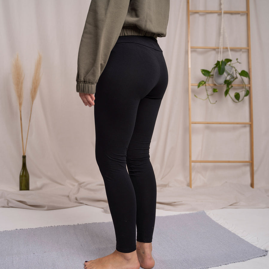 Ivy, Leggins aus Biobaumwolle, Schwarz