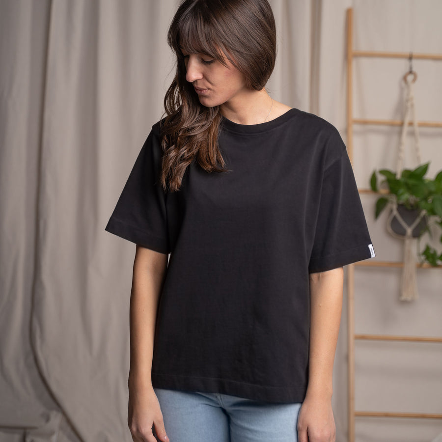 Jenniver - Sweatshirt aus Biobaumwolle, Schwarz