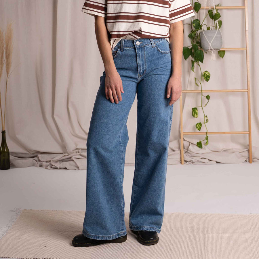 Liliv - Wide Leg Jeans aus Biobaumwolle, Hellblau