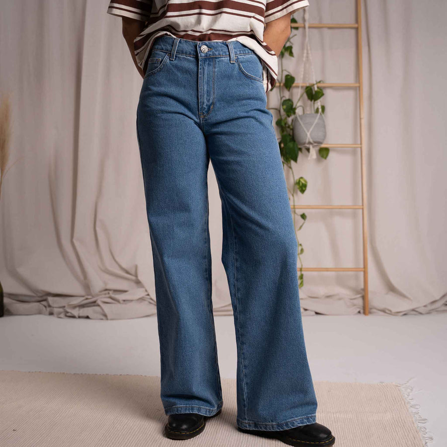 Liliv - Wide Leg Jeans aus Biobaumwolle, Hellblau