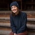 Livia - Oversized Strickpullover aus Biobaumwolle, Blueberry