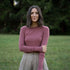 Merve - Crop Longsleeve aus Bambusviskose, Malve