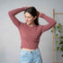 Merve - Crop Longsleeve aus Bambus, Malve