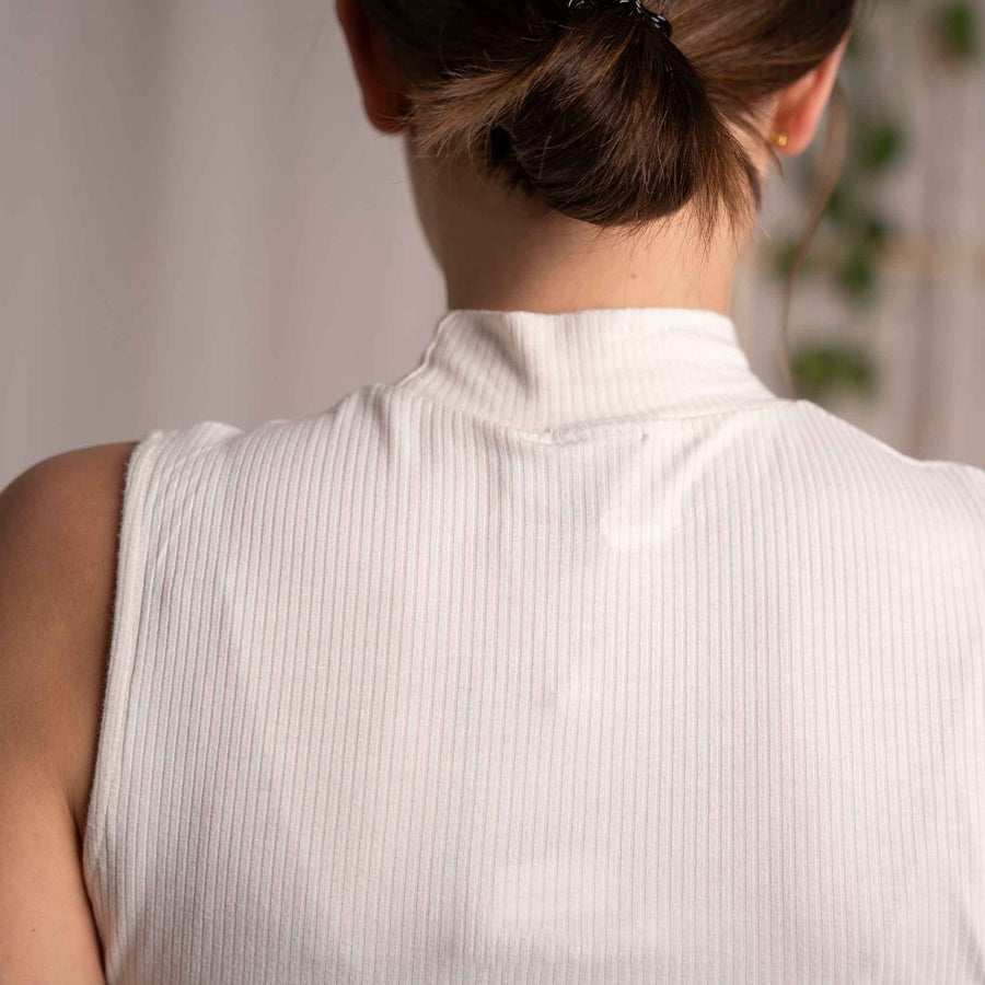 Ovelia - Neck-Top aus Bambus, Ecru