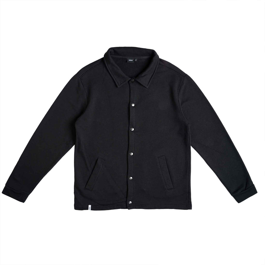 Ralv - Sweatjacke aus Biobaumwolle, Schwarz