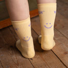 Savari - Tennis Socken aus Biobaumwoll-Mix, Butter Yellow