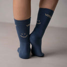 Savari - Tennis Socken aus Biobaumwoll-Mix, Rauchblau