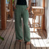 Savira - Wide-Leg Hose aus Leinen, Minze
