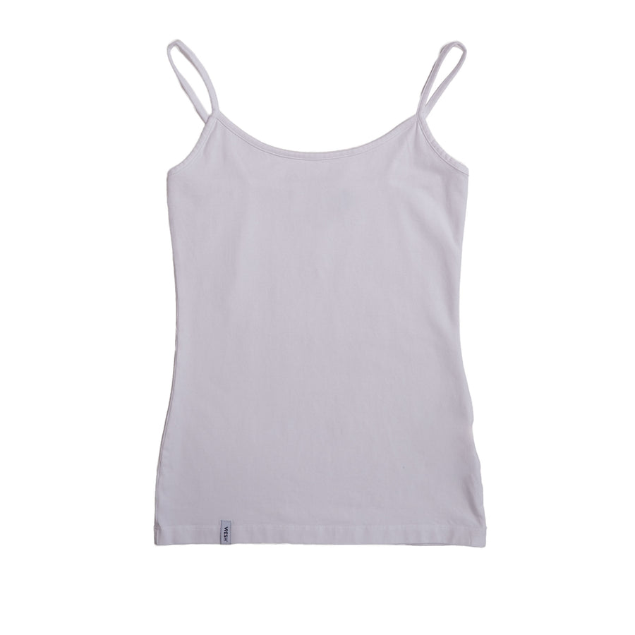 Silvia - Spaghetti-Trägertop aus Biobaumwoll-Mix, Weiß
