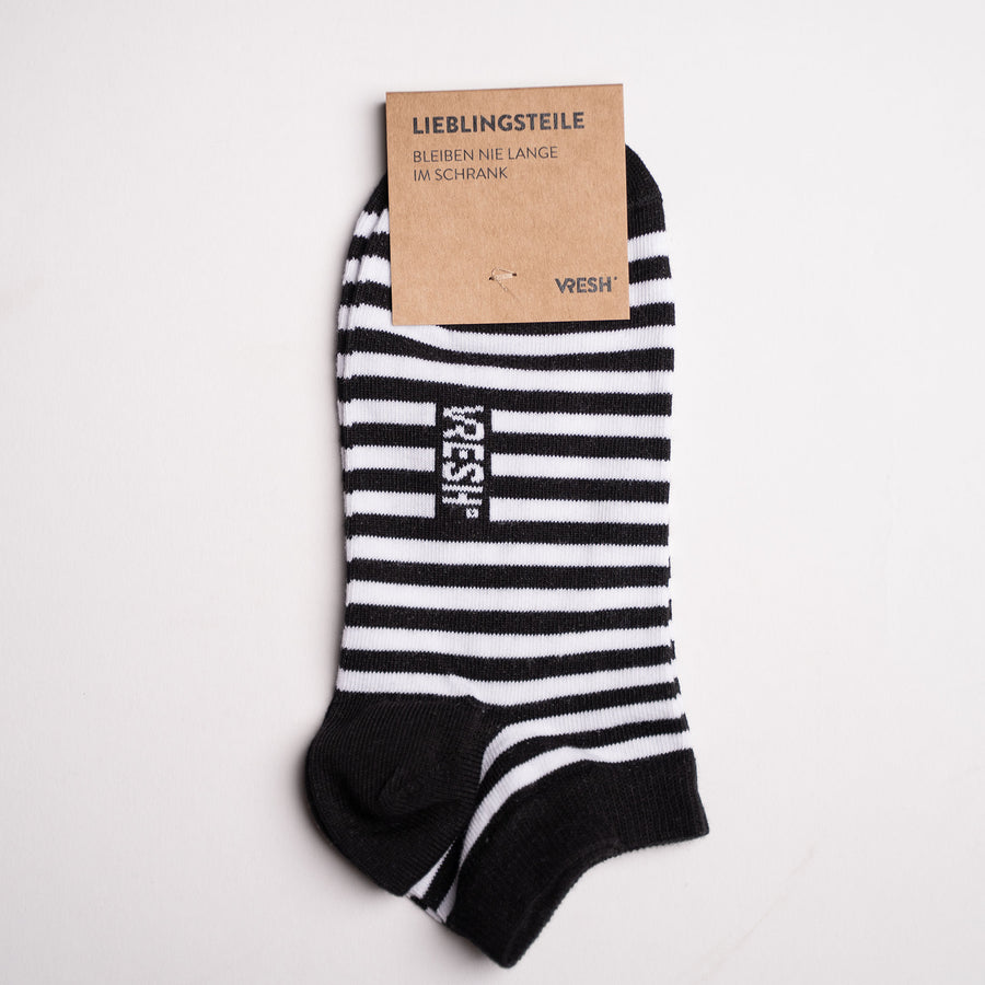 Sneaker Socken aus Biobaumwoll-Mix, Gestreift
