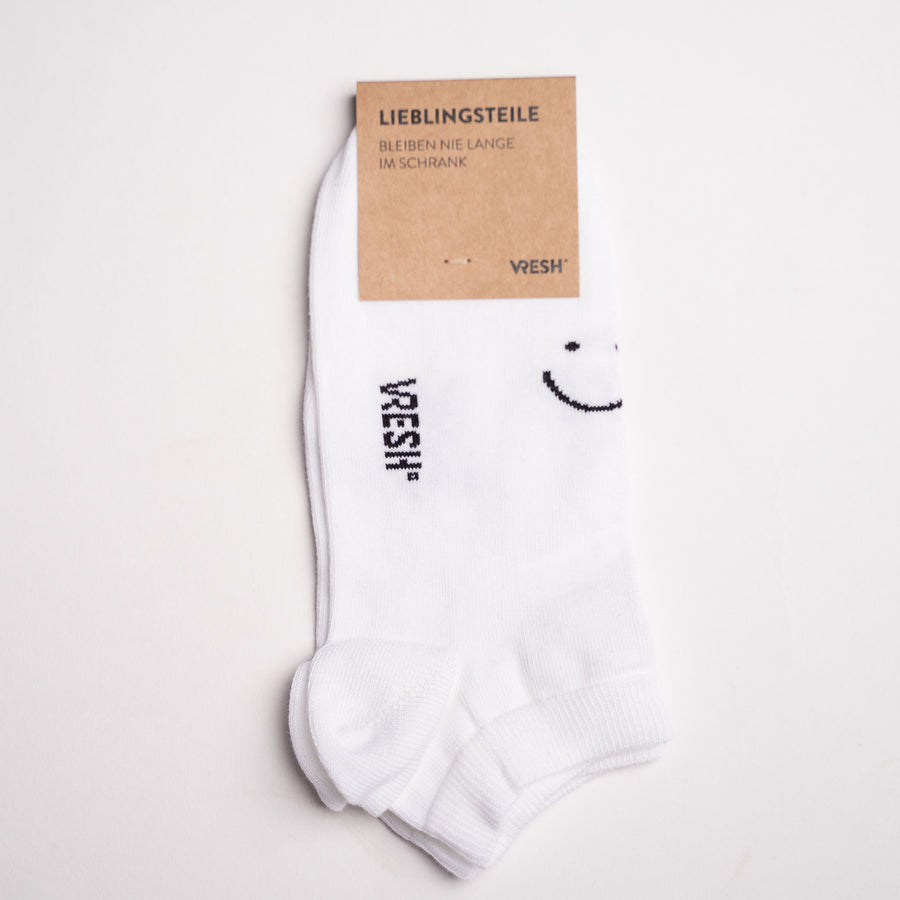 Sneaker Socken aus Biobaumwoll-Mix, Weiß