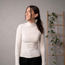 Sovia - Neck-Longsleeve aus Bambus, Ecru