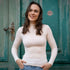 Sovia - Neck-Longsleeve aus Bambusviskose, Ecru