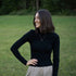 Sovia - Neck-Longsleeve aus Bambusviskose, Schwarz