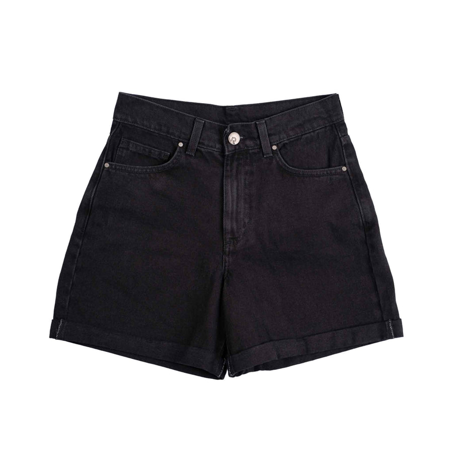 Stev - Jeans-Shorts aus Biobaumwolle, Schwarz