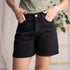 Stev - Jeans-Shorts aus Biobaumwolle, Schwarz