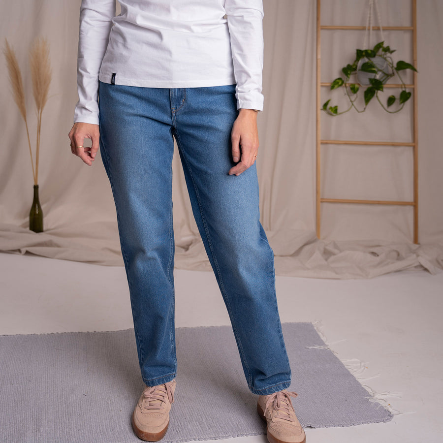 Stevie - Boyfriend Jeans aus Biobaumwolle, Mittelblau