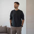 Sven - Heavy Longsleeve aus Biobaumwolle, Schwarz Washed