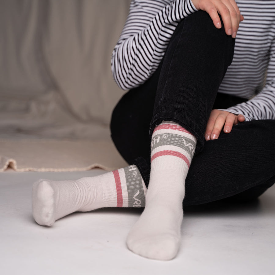 Tennis Socken aus Biobaumwoll-Mix, Beige
