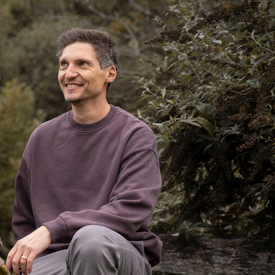 Viliz - Oversized, unisex Sweater aus Biobaumwolle, Pflaume