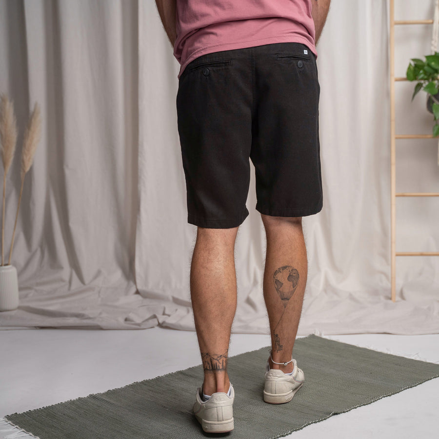 Vabi - Chino-Shorts aus Tencel, Schwarz