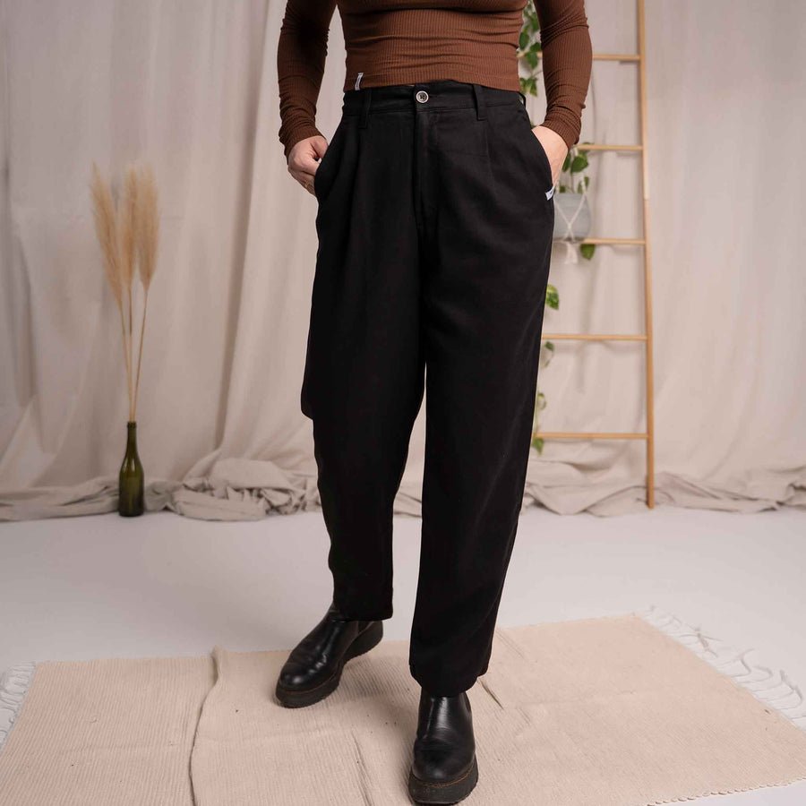 Vabia - Slacks aus Tencel, Schwarz