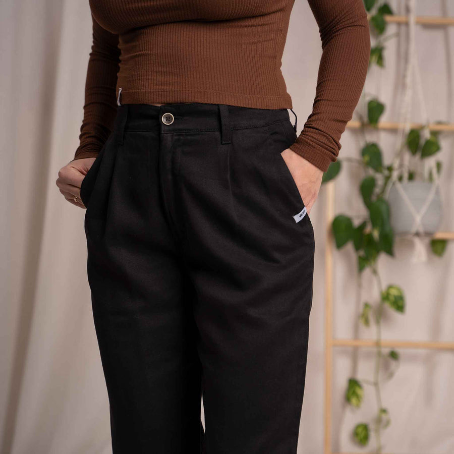 Vabia - Slacks aus Tencel, Schwarz