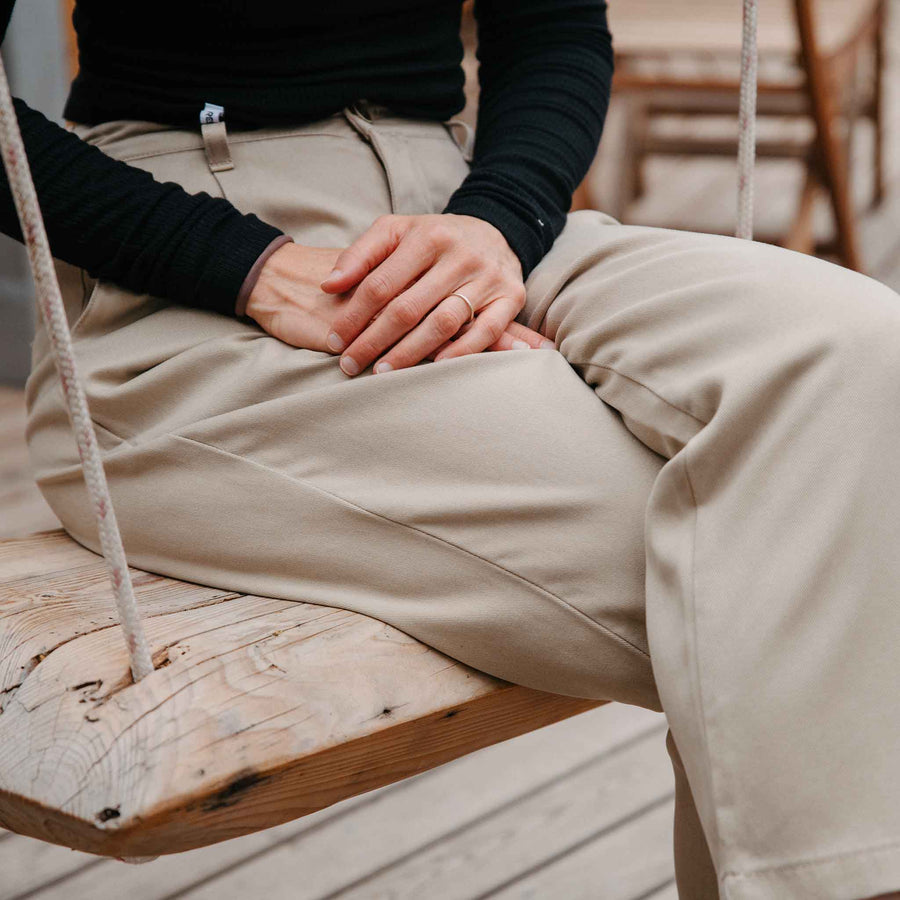 Vabia - Slacks aus Tencel, Beige