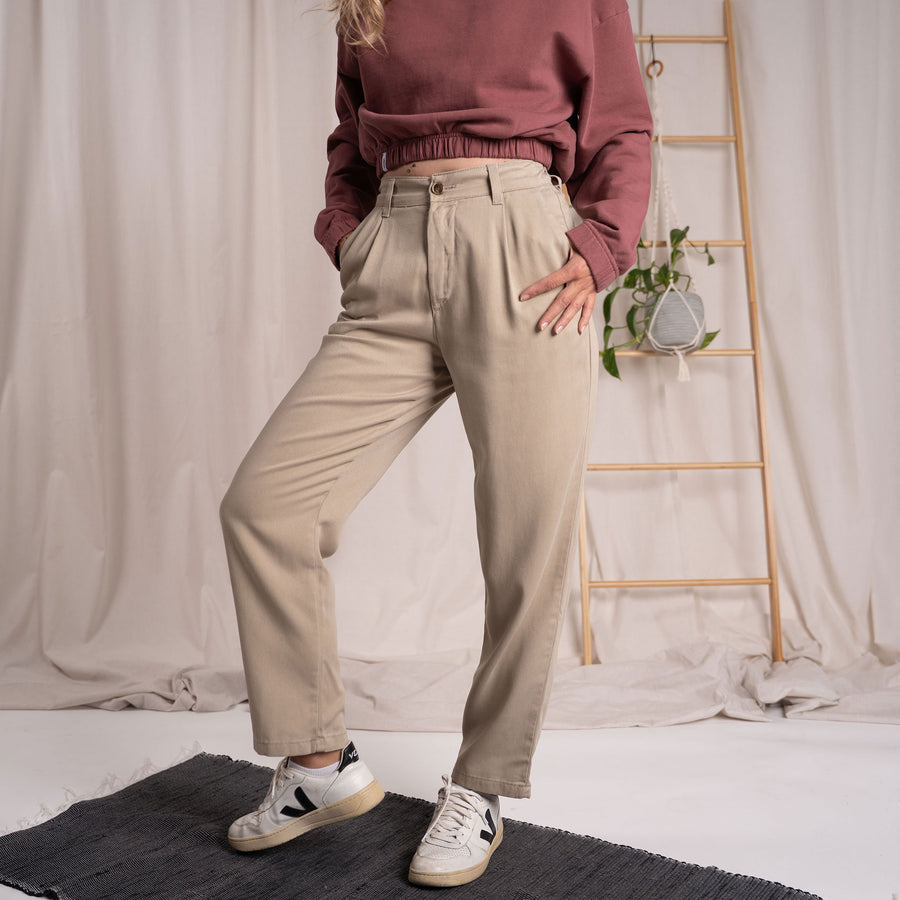 Vabia - Slacks aus Tencel, Beige