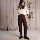 Vabia - Slacks aus Tencel, Kastanie