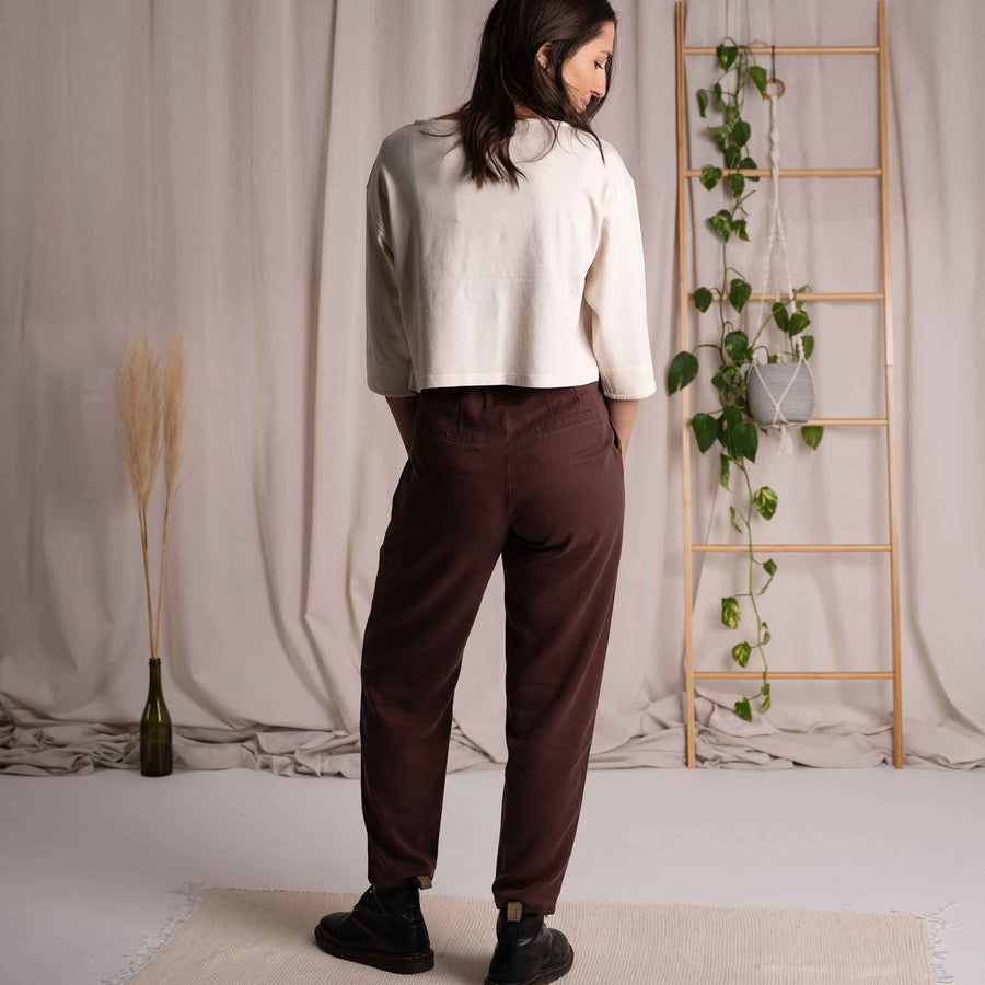 Vabia - Slacks aus Tencel, Kastanie
