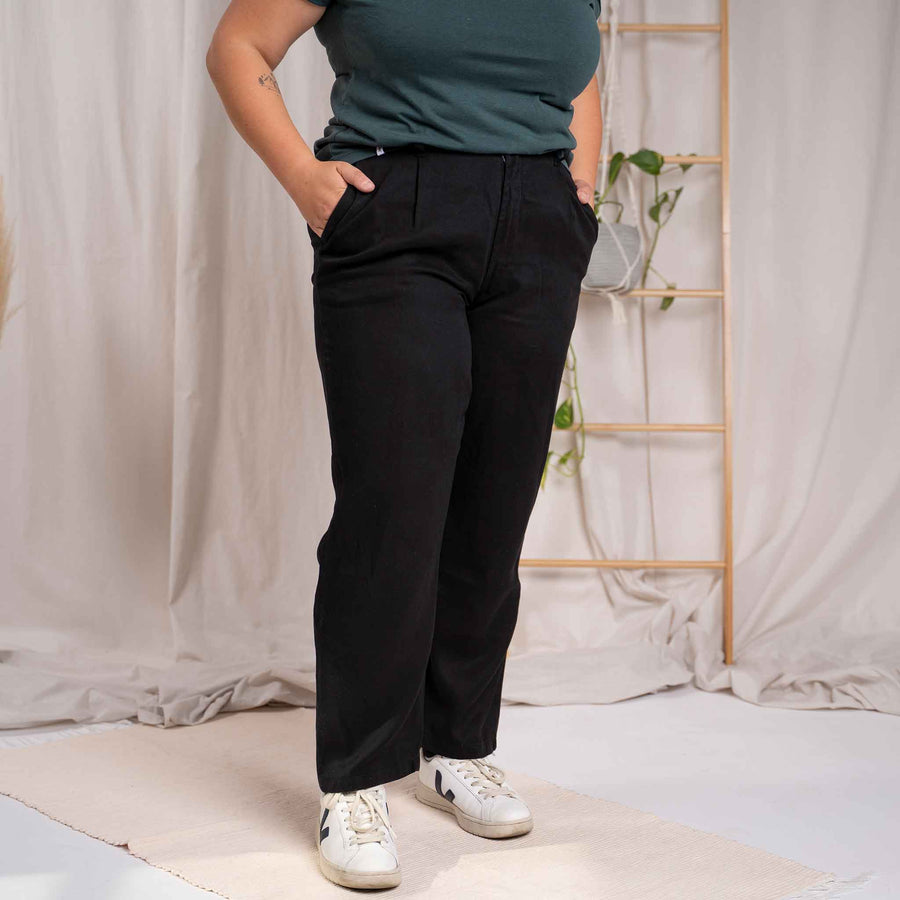 Vabia - Slacks aus Tencel, Schwarz