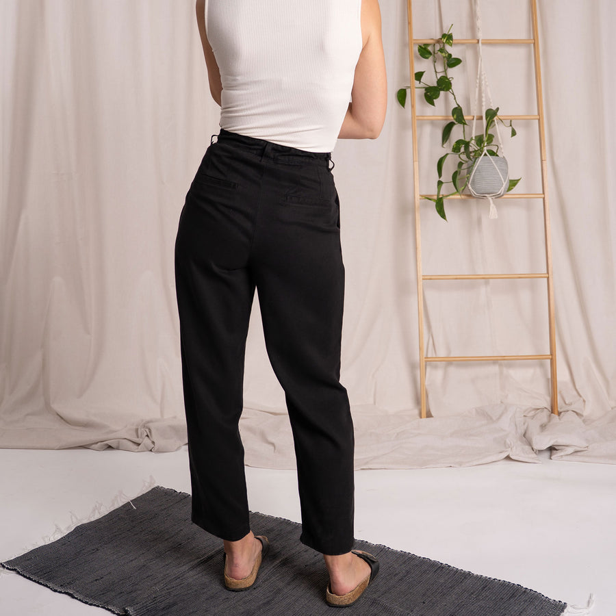 Vabia - Slacks aus Tencel, Schwarz