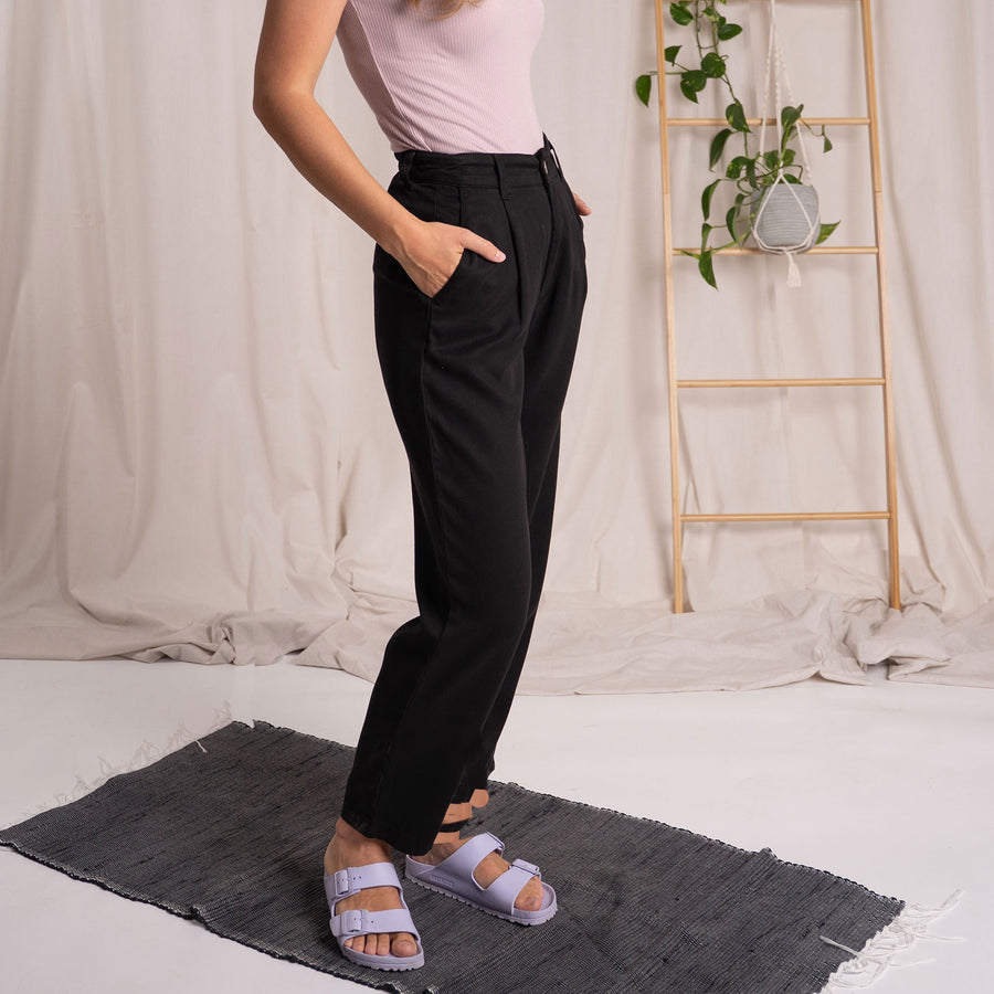 Vabia - Slacks aus Tencel, Schwarz