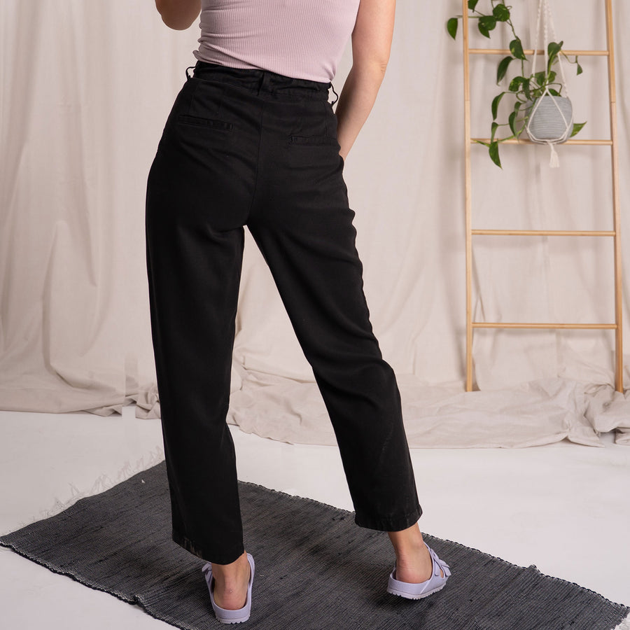 Vabia - Slacks aus Tencel, Schwarz