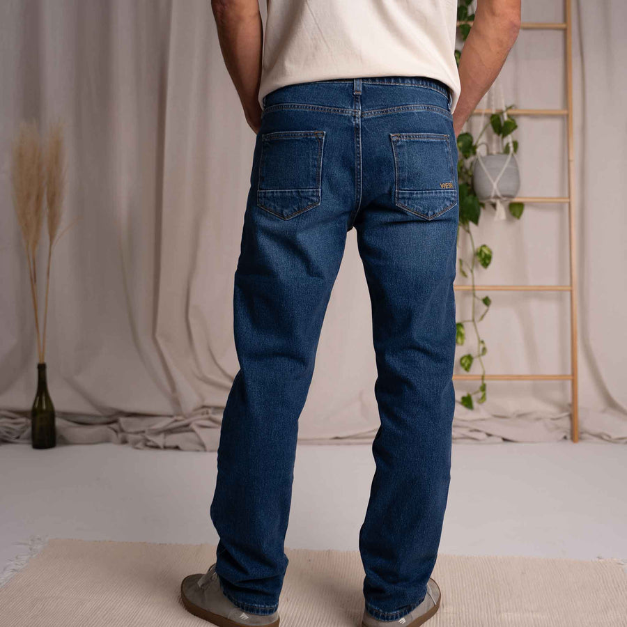 Valco - Regular Jeans aus Biobaumwoll-Mix, Mittelblau