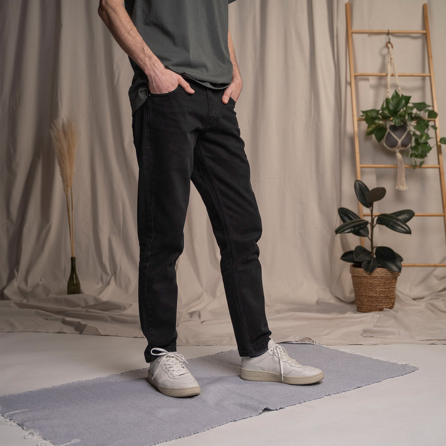 Valco - Regular Jeans aus Biobaumwolle, Schwarz washed