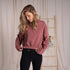 Valeria - Crop Hoodie aus Biobaumwolle, Malve