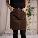 Vanea - Cord Rock aus Biobaumwolle, Dunkelbraun