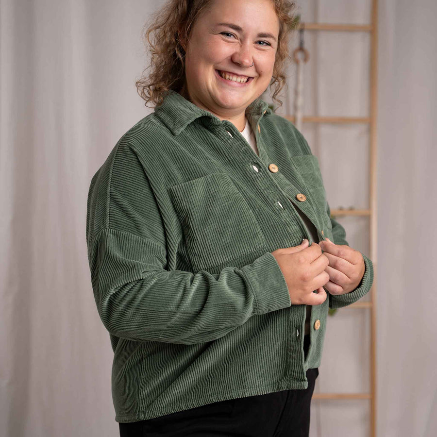 Vani - Cord Hemd aus Biobaumwolle, Hellgrün