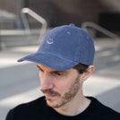 Vario - Dad Cap aus Feincord-Biobaumwolle, Schieferblau