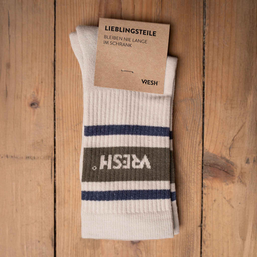 Varis - Tennis Socken aus Biobaumwoll-Mix, Olive/Navy