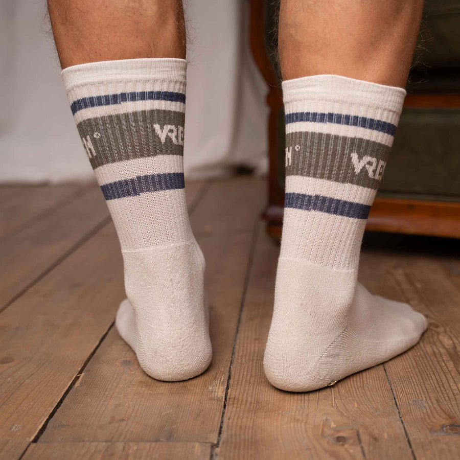 Varis - Tennis Socken aus Biobaumwoll-Mix, Olive/Navy