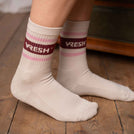 Varis - Tennis Socken aus Biobaumwoll-Mix, Burgundy/Rosa