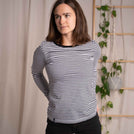 Vee - Longsleeve aus Biobaumwolle, Gestreift S/W