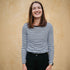 Vee - Longsleeve aus Biobaumwolle, Gestreift S/W