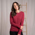 Vee - Longsleeve aus Biobaumwolle, Kirschrot