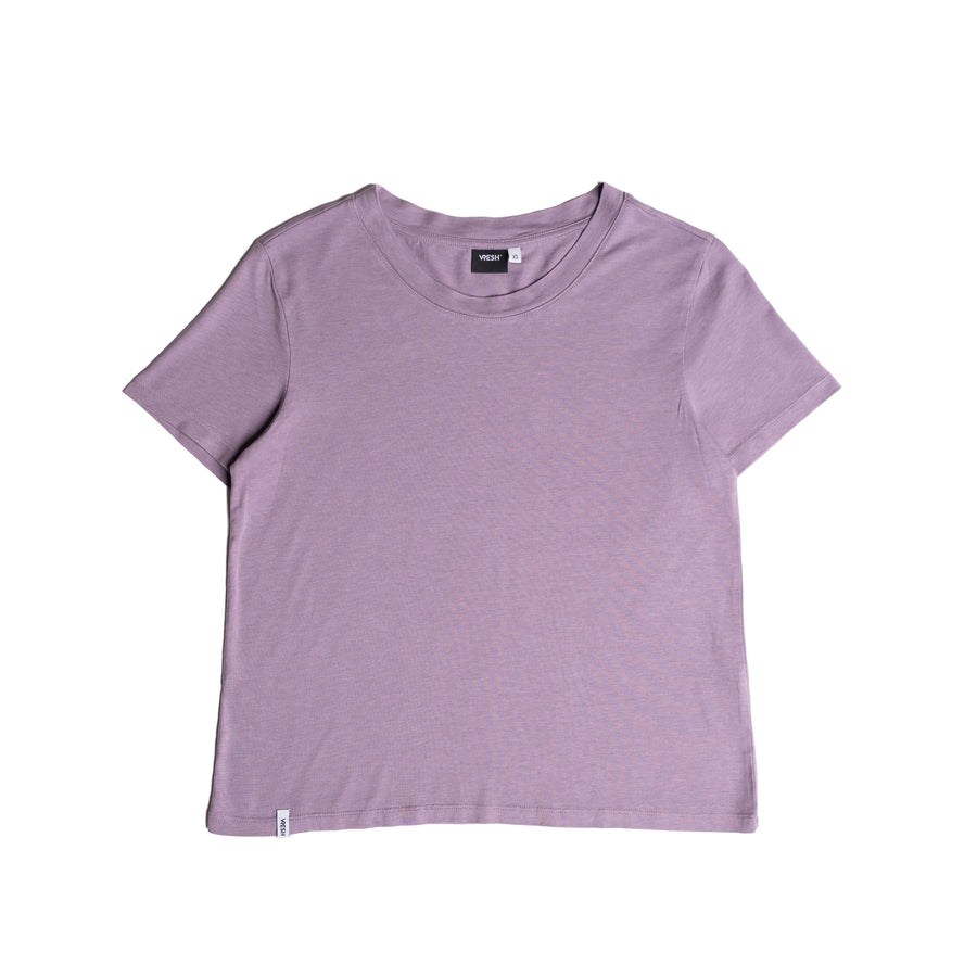 Veli - Crop T-Shirt aus Tencel-Mix, Lila