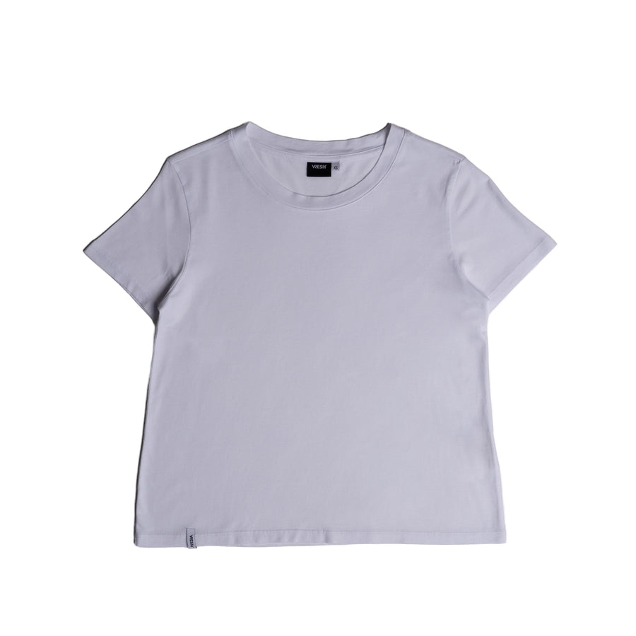 Veli - Crop T-Shirt aus Tencel-Mix, Weiß